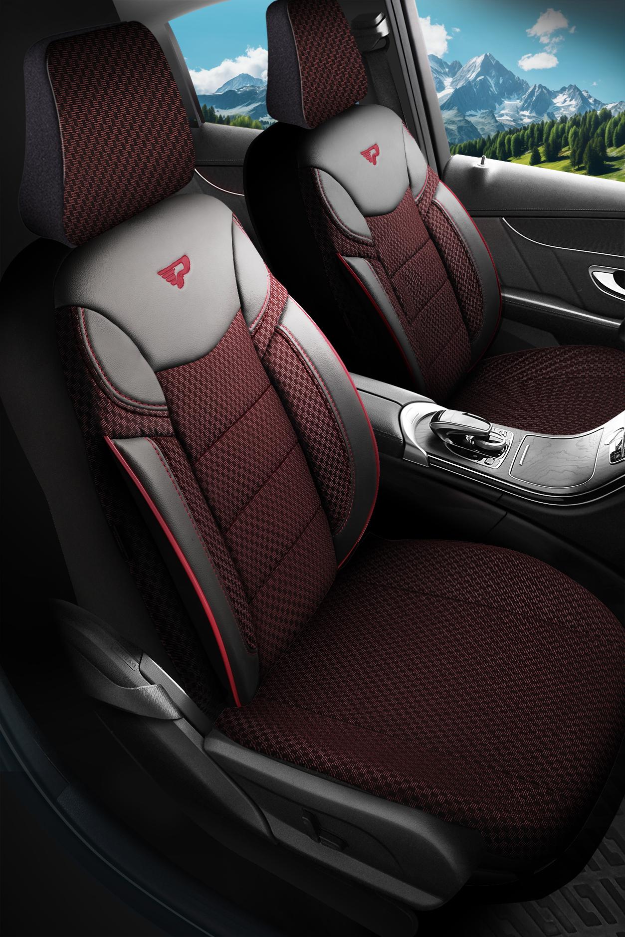 PANDA DRAGON SERİSİ DOKUMA KUMAŞ OTO KOLTUK KILIFI - TAM SET